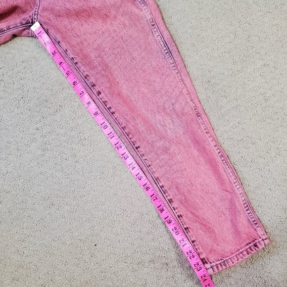 Current/Elliot The Confidant Stonewash Acid Pink Cropped Trouser Jeans Size 25 - Picture 8 of 8
